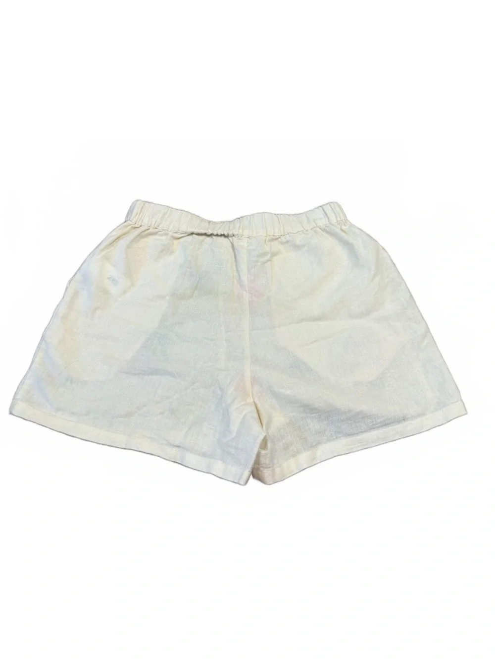 Zara Girls' Embroidered Cream Shorts Size 12-13 Years